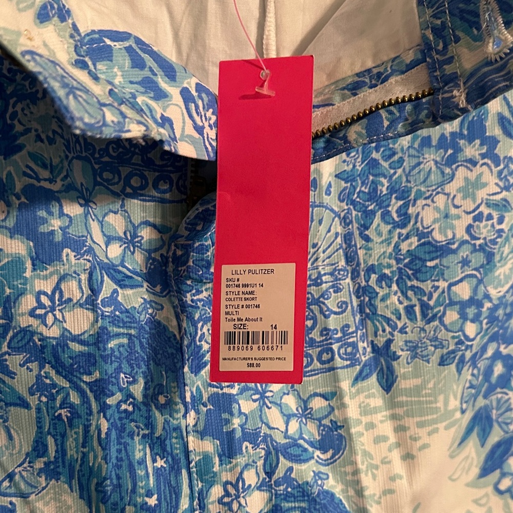 Blue and White Floral Women Skort - Picture 9 of 10